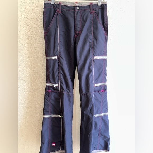 VNTG Macgear Macgirl Glow in the Dark Rave Flares Multi Zip Sz 3 - Picture 1 of 6